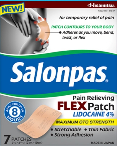 Free SALONPAS Pain Relief Patch Sample
