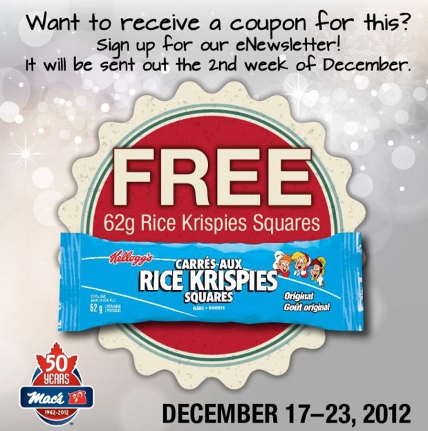 Free Rice Krispies Squares