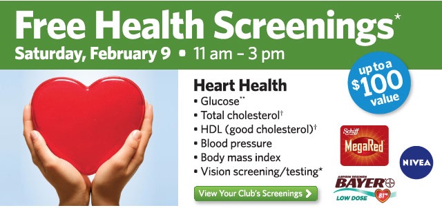 Free Health Screenings at Sam's Club