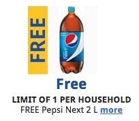 Free 2-Liter Bottle of Pepsi Next at Kroger