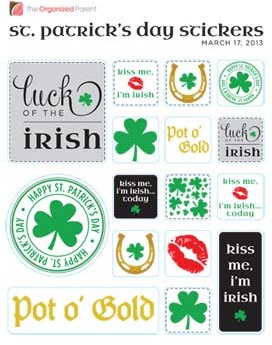 Free St. Patrick’s Day Stickers