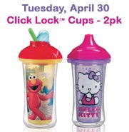 Free Munchkin Click Lock Cups (fb, 4/30, 1st 100 at Noon ET)