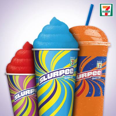 Free Slurpee at 7-Eleven (text)