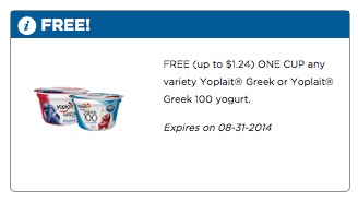 Free Yoplait Greek Yogurt at Food Lion