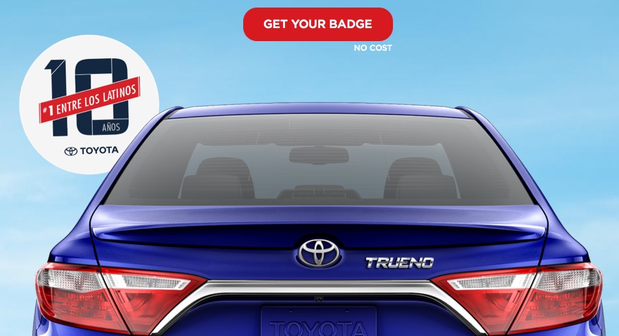 Free Personalized Toyota Badge
