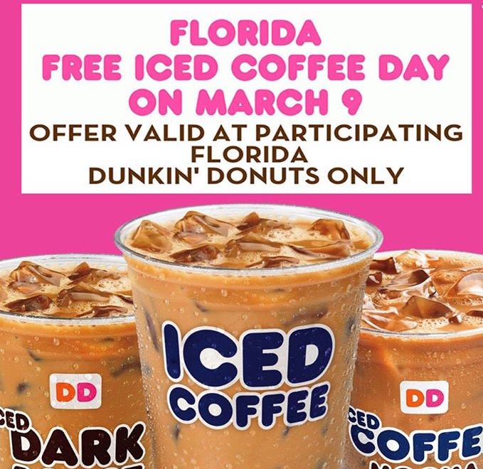 Free Iced Coffee at Dunkin Donuts (Fl Only)