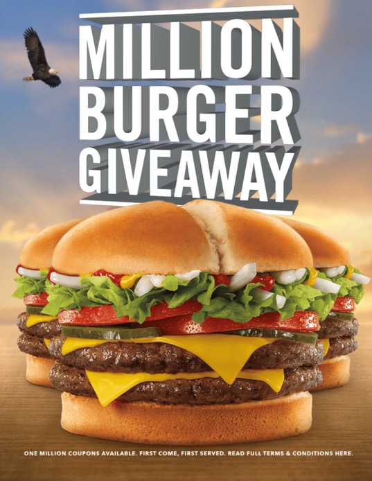Free Burger at Jack in the Box