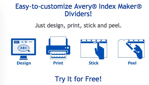 Free Trial Sheet of Avery Index Maker Dividers