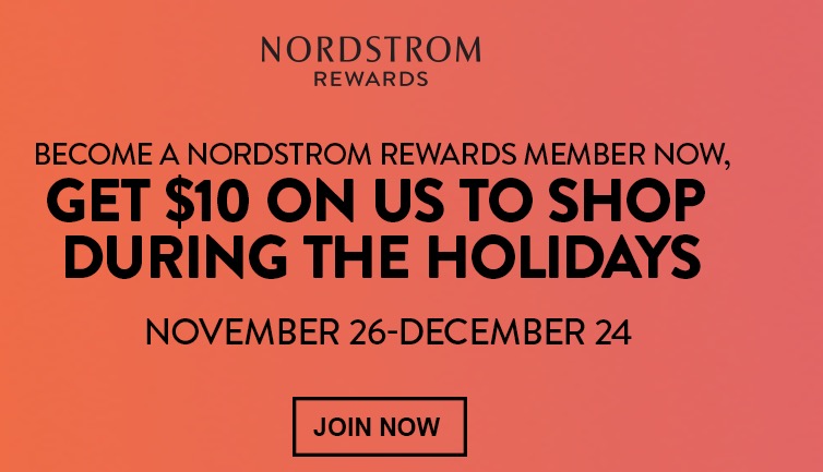 Free $10 Nordstrom Certificate