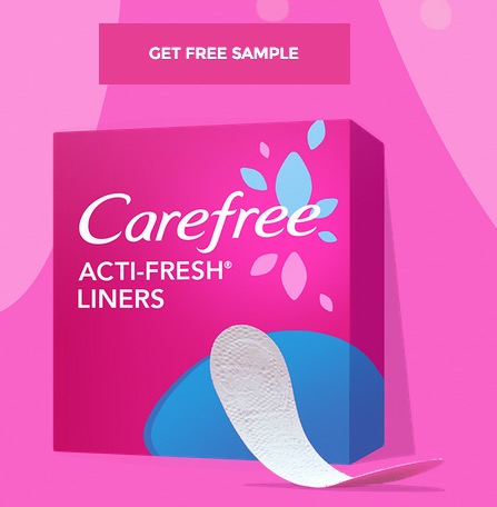 Free Carefree Acti-Fresh Liners Sample