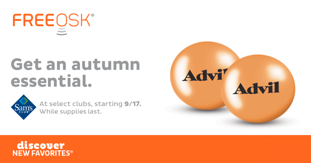 Free Advil Sample at Sam's Club