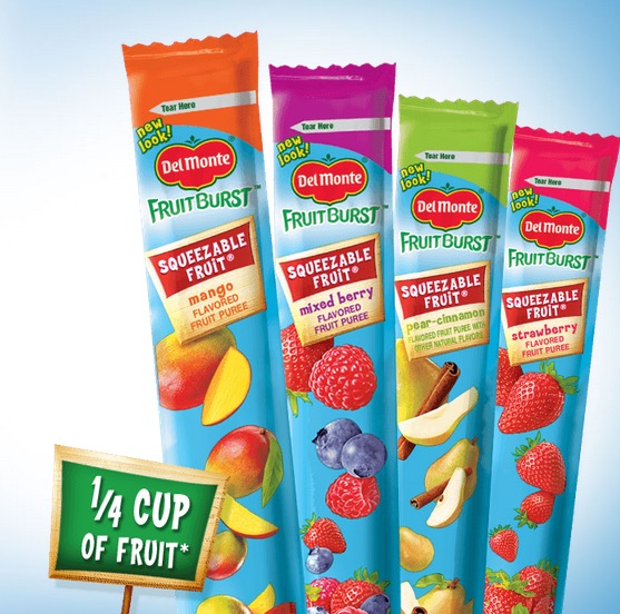Free Del Monte Fruit Burst Squeezable Fruit Tubes Sample for Schools