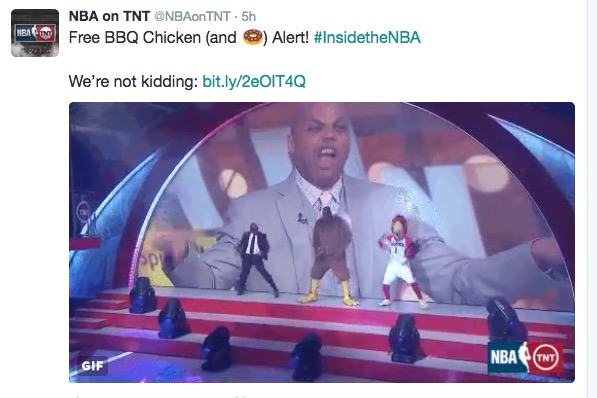 Free Food From the NBA (Twitter)
