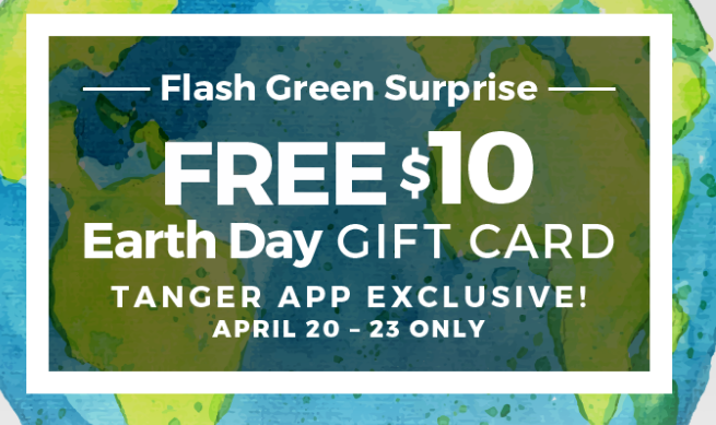Free $10 Gift Card at Tanger Outlets (4/23)