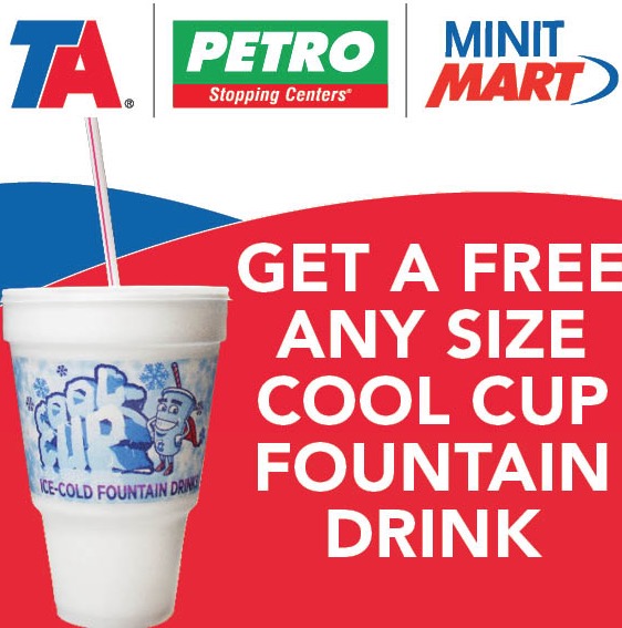 Ta Petro Com >> Free Cool Cup Fountain Drink At Ta Petro And Minit Mart Ta Petro Com >> Free Cool Cup Fountain Drink At Ta Petro And Minit Mart