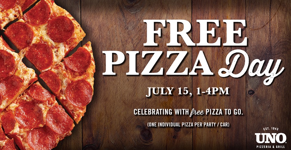 Free Pizza at Pizzeria Uno (7/15)