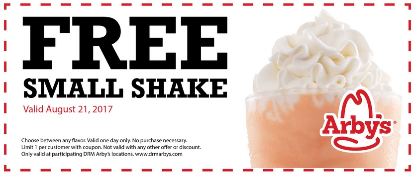 Free Small Shake at Arby's