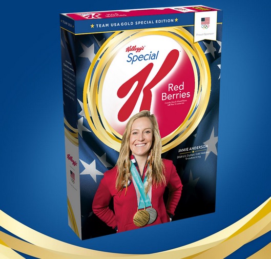 Free Kellogg’s Gold Medal Jamie Anderson Edition Cereal Box