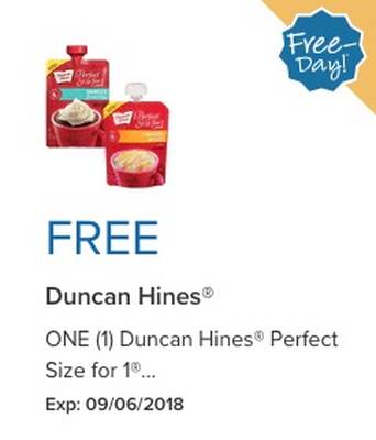 Free Duncan Hines Perfect Size for 1 at Shop & Stop