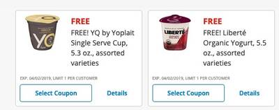 2 Free Yogurts at HEB Stores