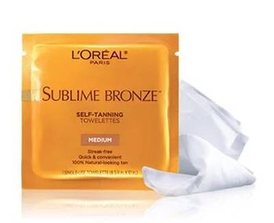 Free L'Oréal Sublime Bronze Self-Tanning Towelettes Sample