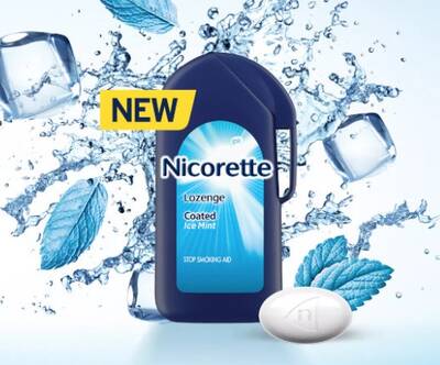 Free Nicorette Coated Ice Mint Lozenge Nicotine-Free Taste Sample