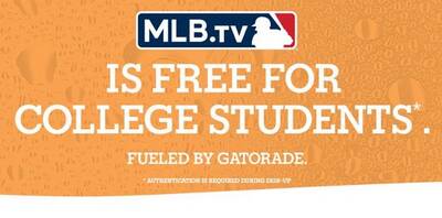 Free MLB.TV for College Students