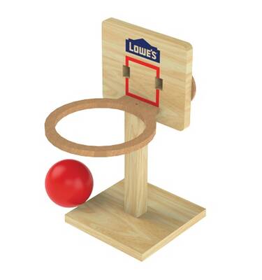Free Tabletop Basketball (DIY Kids' Workshop at Lowe's, 3/14)
