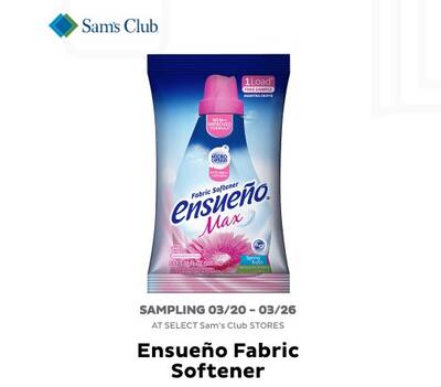 Free Ensueño Fabric Softener Samples at Sam’s Club