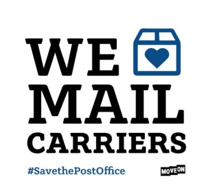 Free We Love Mail Carriers Sticker