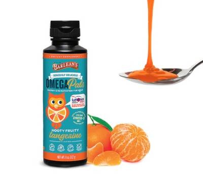 Free Barlean’s Omega Pals Hooty Fruity Tangerine Fish Oil + Eye Nutrition (Apply)