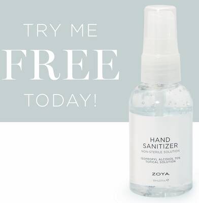 FREE 2oz Hand Sanitizer From ZOYA Nail Polish