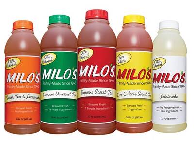 Free Milo’s 20 Oz Tea or Lemonade