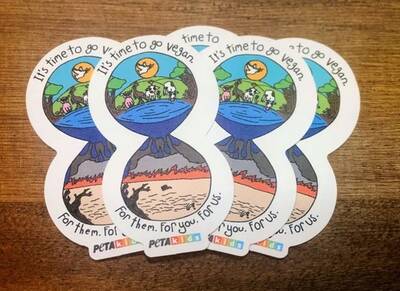 Free Climate Change Sticker From Peta Kids