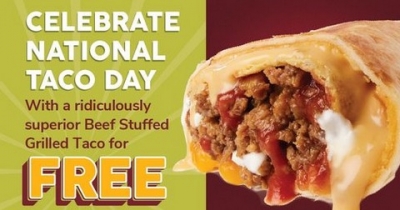 Free Beef Stuffed Grilled Taco at Taco John’s