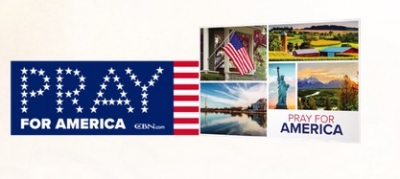 Free Pray for America Bumper Sticker