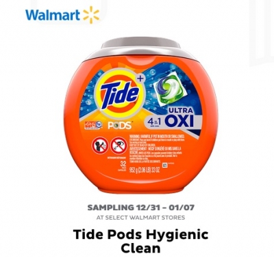 Free Tide Pods Hygienic Clean Sample at Walmart