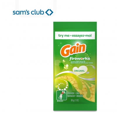 Free Gain Fireworks Scent Boosters Sample at Sam's Club
