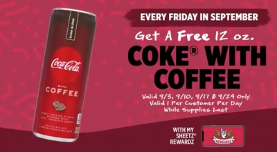 Free 12oz Coke With Coffee at Sheetz