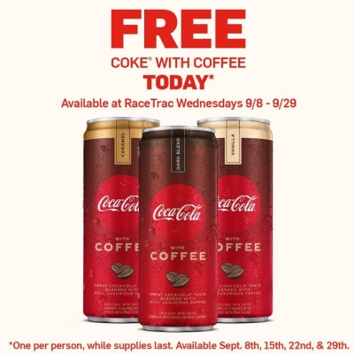 RaceTrac: FREE Coca-Cola With Coffee Every Wednesday in September