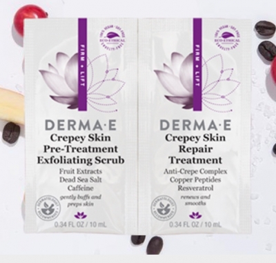 Free Derma-E Crepey Skin Repair Treatment and Scrub Sample