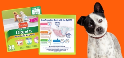 Free Hartz Disposable Dog Diapers and Male Dog Wraps (Apply)