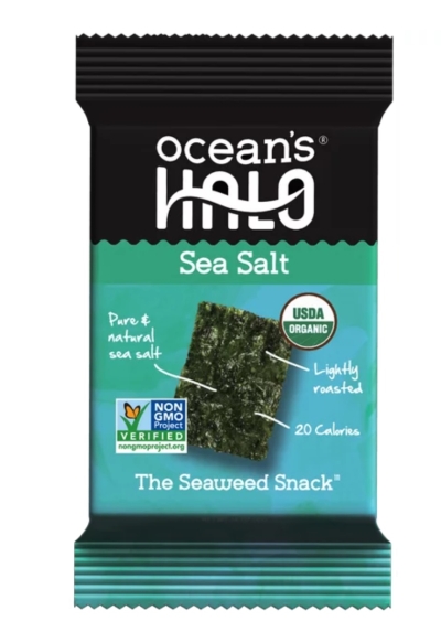 Free 20-Pack Case of Organic Trayless Sea Salt Seaweed Snacks