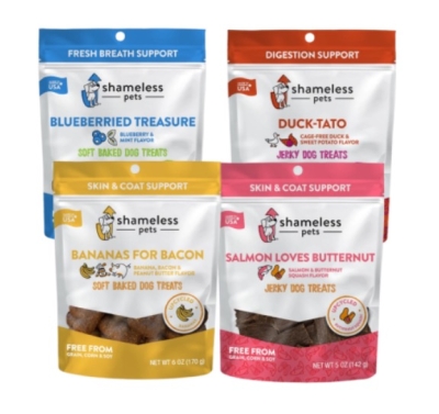 FREE Bag of Shameless Pets Sustainable Dog Treats (Apply)