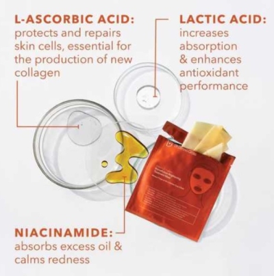 Dr. Dennis Gross Skincare: Free Vitamin C Lactic Biocellulose Brightening Treatment Mask