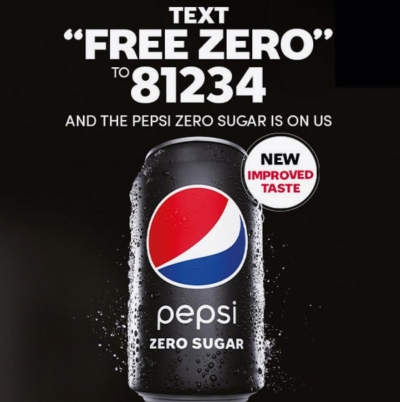 Free Bottle of PEPSI Zero Sugar (Cash Back)