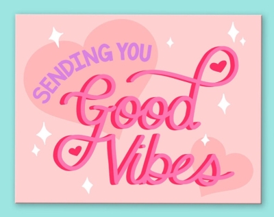 Free Good Vibes Postcard