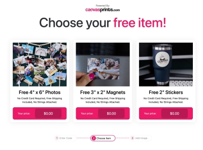Free Photo Magnet,  Stickers, or 4×6 Photos