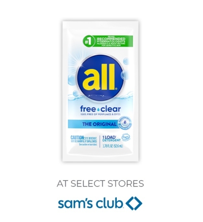 Free All Free and Clear Sample at Sam's Club