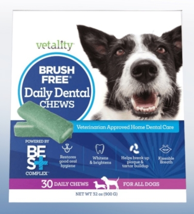 Free Vetality Brush Free Daily Dental Chews for Dogs (Apply)